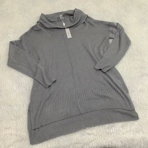 Cupio hathergrey turtleneck long sleeve lightweight gray knit sweater